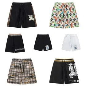 Burberry printed lace-up straight-leg casual shorts-2893  