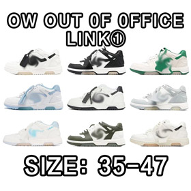 OFF-WHITE Out of Office Leather Lace-Up Low-Top Sneakers-5122  