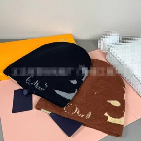 Louis Vuitton LV all-over print warm knitted hat-5860  